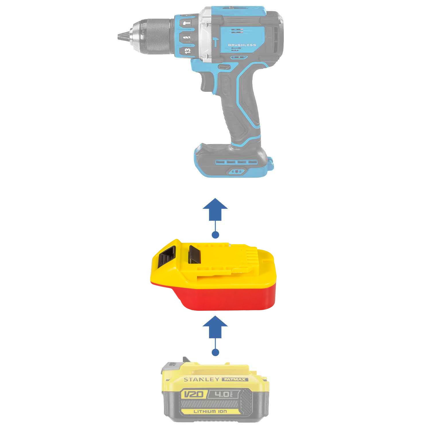 Stanley V20 to Hercules 20V Battery Adapter