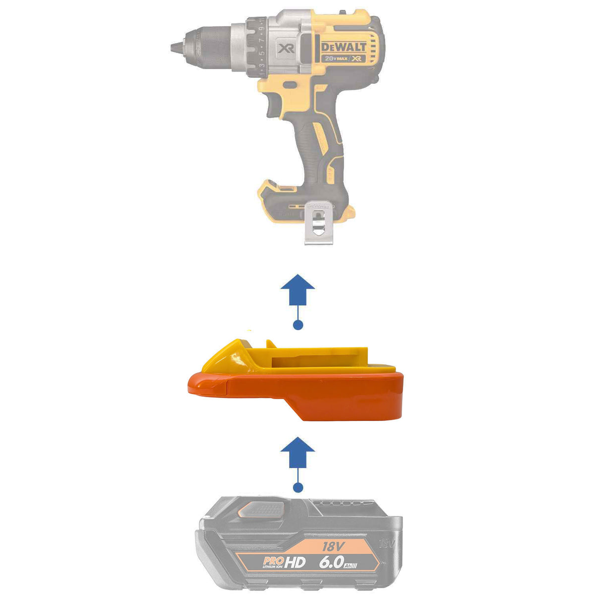 AEG 18V to DeWalt 20V Battery Adapter