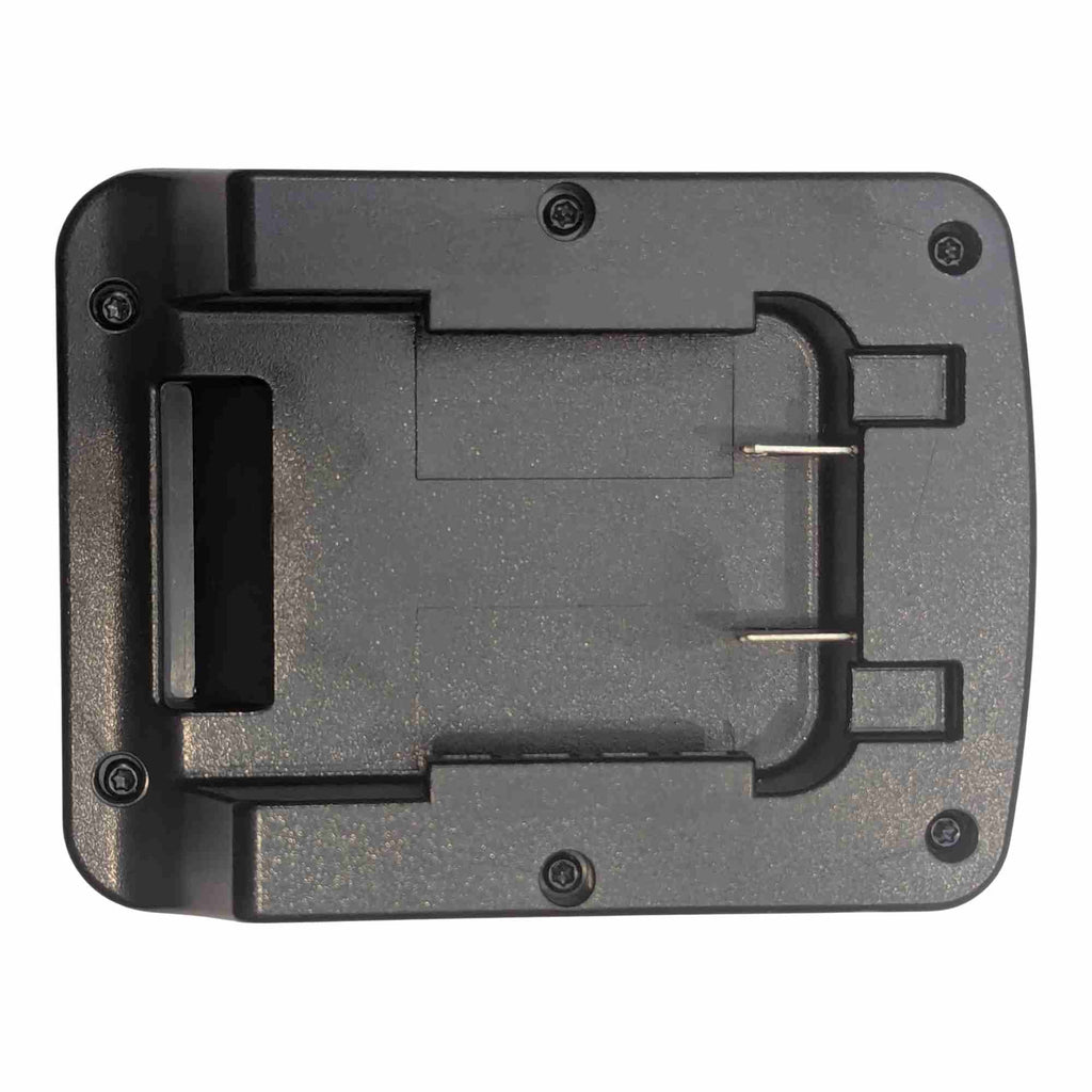 Black and Decker 20V to Ozito 18V PXC battery adapter - battery-side connection, twin blade terminals and six screws