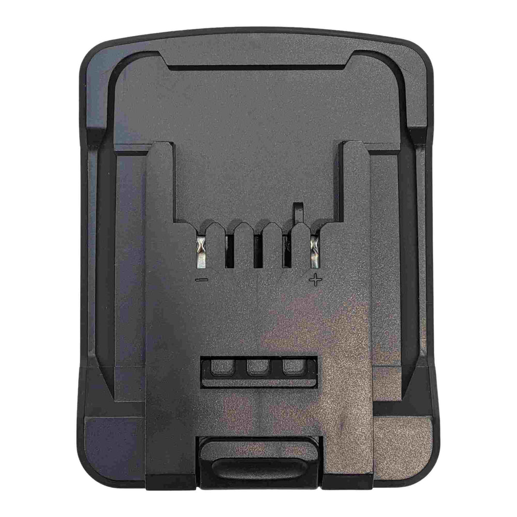 Bosch 18V GBA (Blue) to Ozito 18V PXC battery adapter - Ozito tool-side connection, plan view with rails