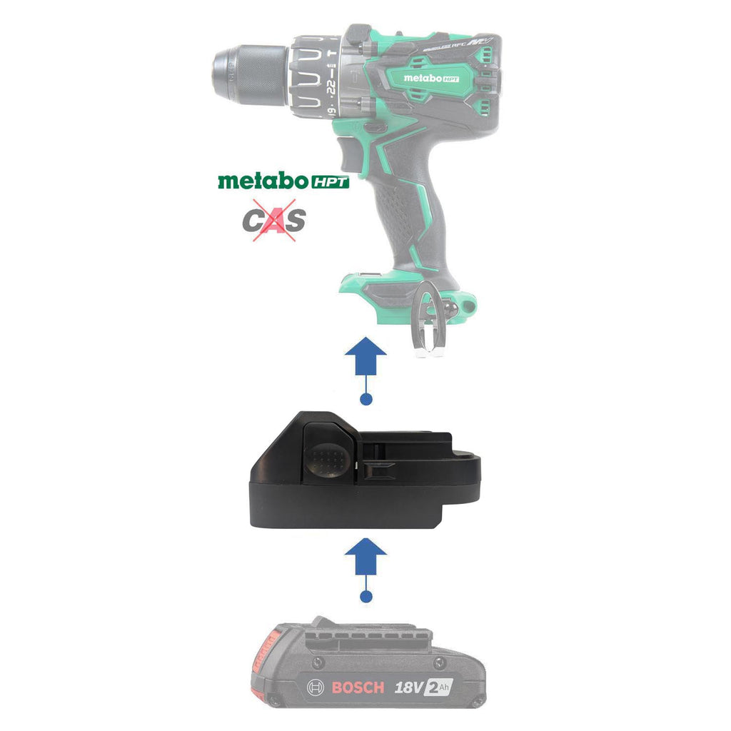 Bosch (Blue) 18V to Metabo HPT 18V Battery Adapter