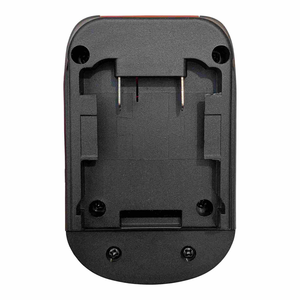 DeWalt 20V MAX to Milwaukee M12 battery adapter - battery-side connection, twin terminal blades and six screws