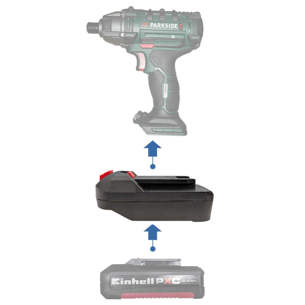 Einhell PXC 18V to Parkside X20V Battery Adapter