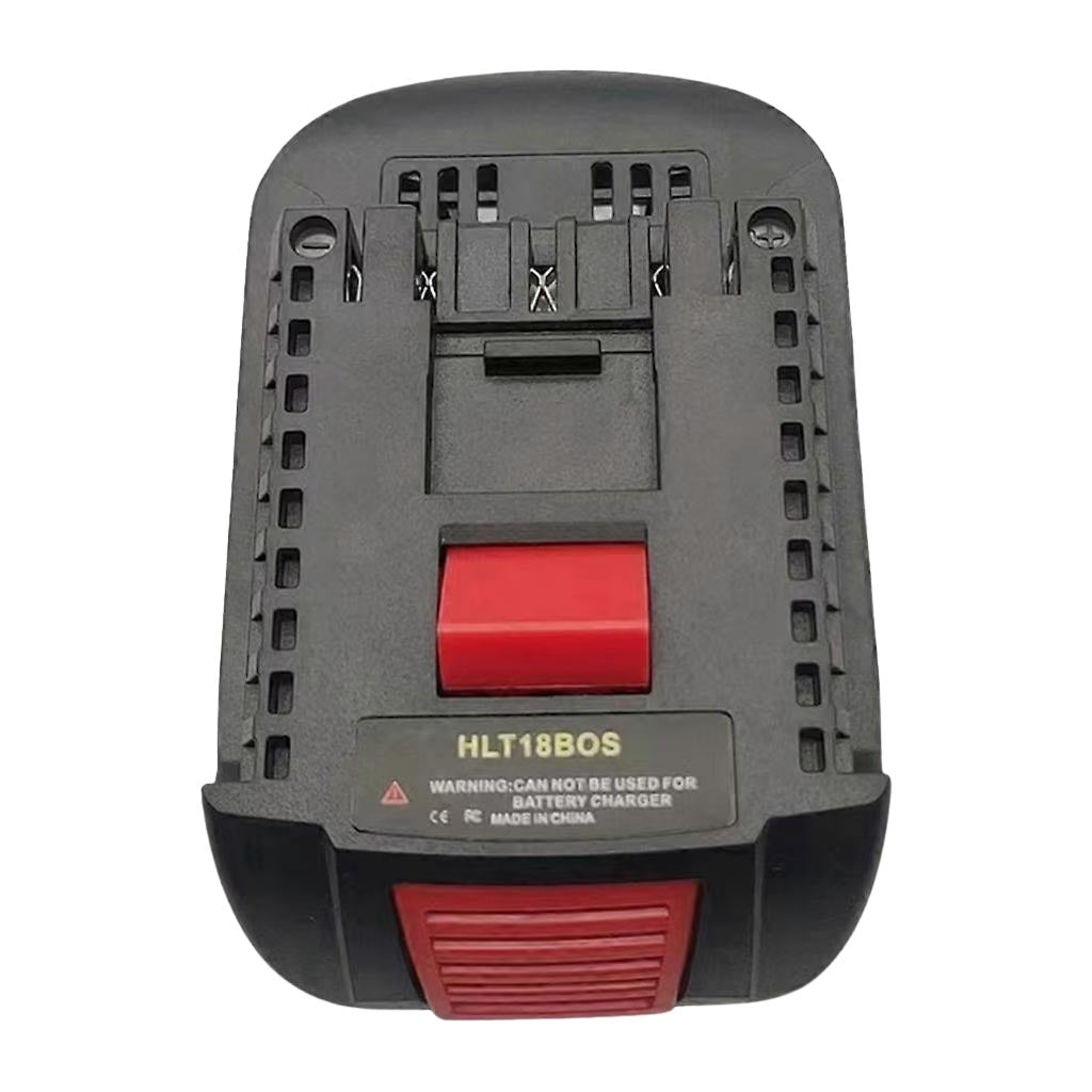Hilti 22V to Bosch 18V GBA (Blue) battery adapter - tool-side connection, four spring contacts and the release button