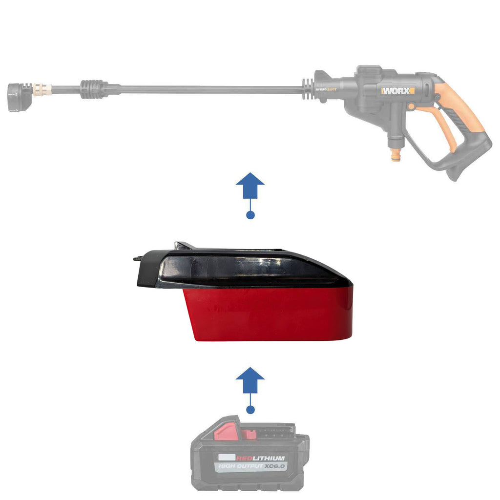 Milwaukee 18V to WORX 20V PowerShare (Orange) Battery Adapter