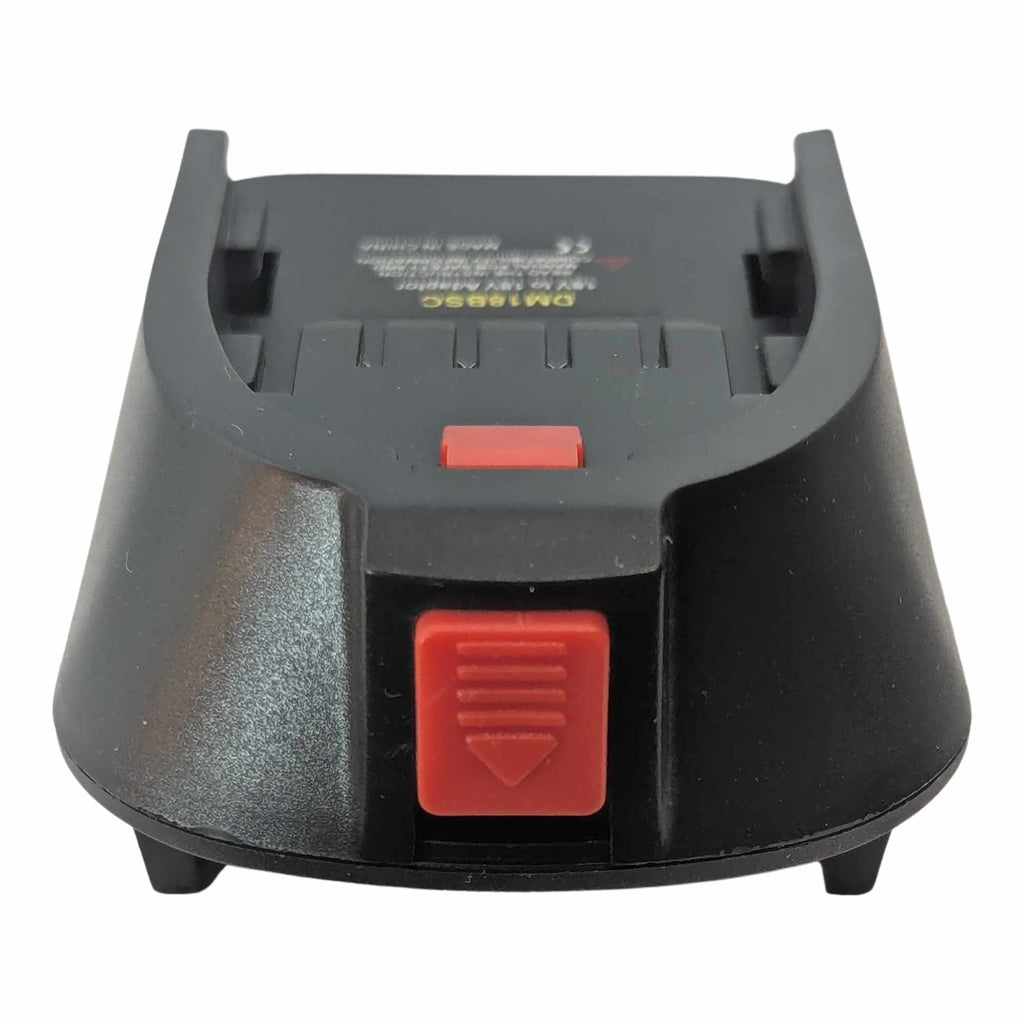 Milwaukee M18 to Gardena 18V P4A battery adapter - release button