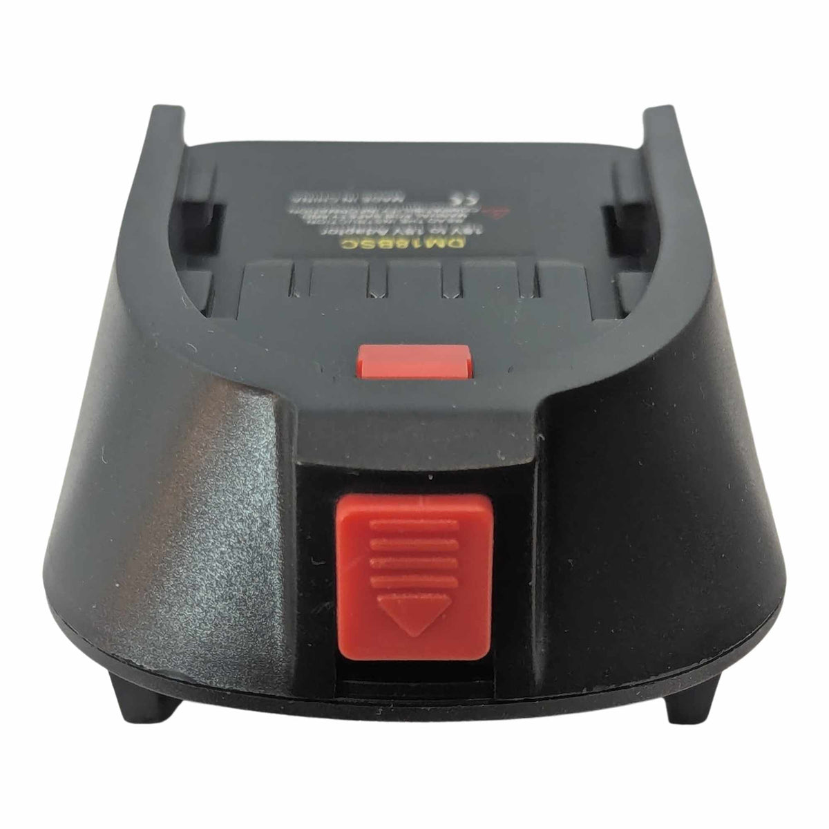 Milwaukee M18 to Gardena 18V P4A battery adapter - release button
