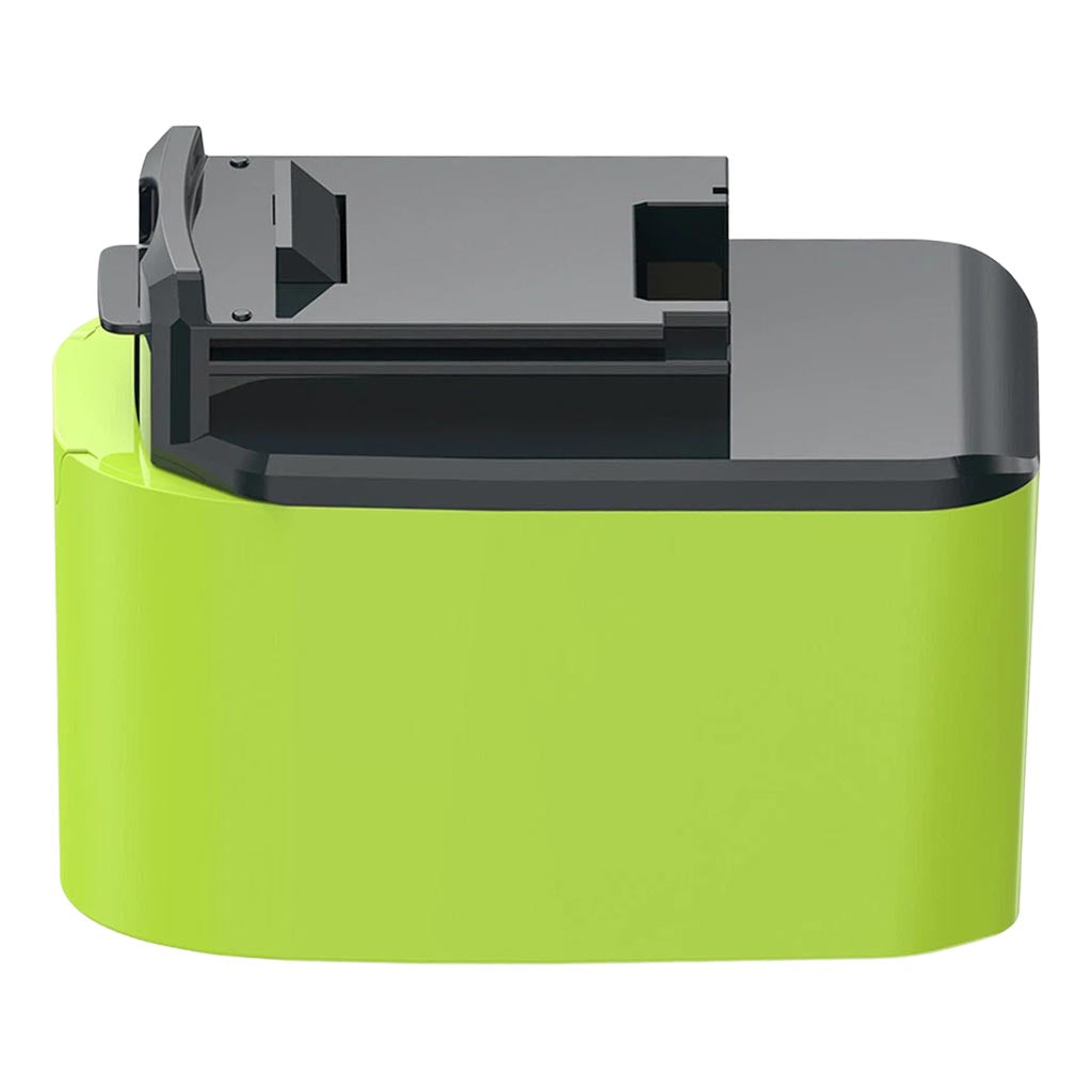 Ryobi 18V ONE+ to Porter Cable 18V Ni-Cd battery adapter - Porter Cable tool-side connection from above, green body below